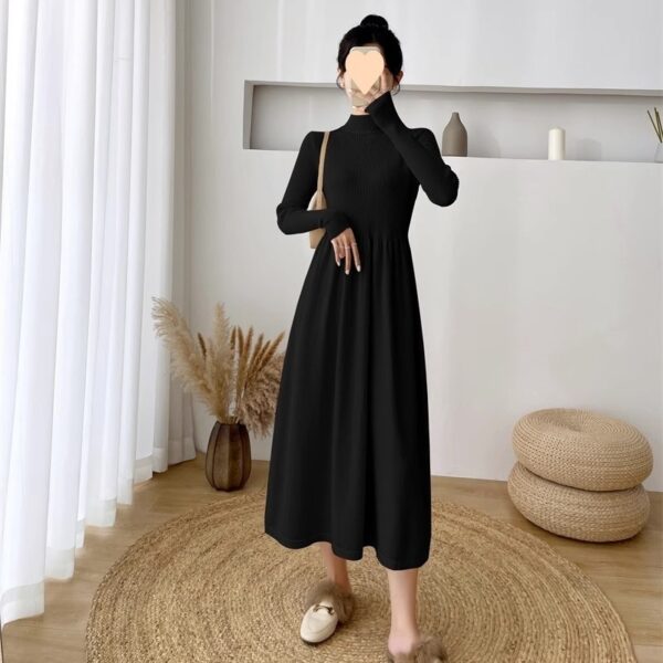 Autumn And Winter New Elegant Inner Match Loose Oversized Knit Dress