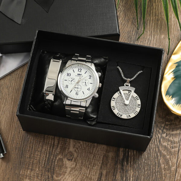 Men's Business Gift Holiday Birthday Gift Bracelet Necklace Watch Suit - Image 7