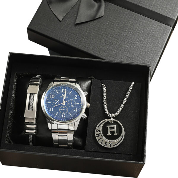 Men's Business Gift Holiday Birthday Gift Bracelet Necklace Watch Suit - Image 2