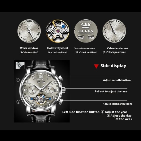 Waterproof Luminous Multifunctional Automatic Mechanical Watch - Image 2