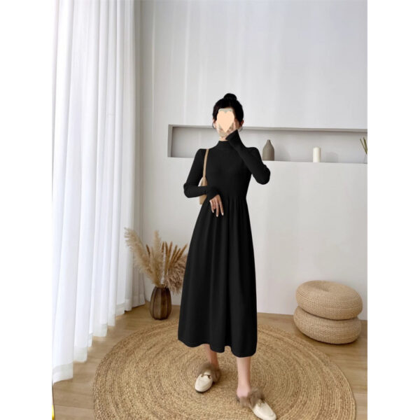 Autumn And Winter New Elegant Inner Match Loose Oversized Knit Dress - Image 4