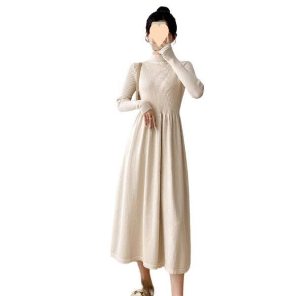 Autumn And Winter New Elegant Inner Match Loose Oversized Knit Dress - Image 3